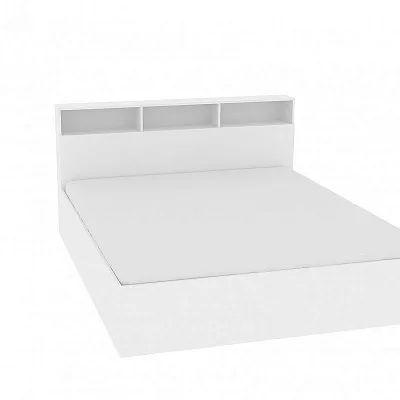 Кровать 1800 Морена Белый с основанием (металл)