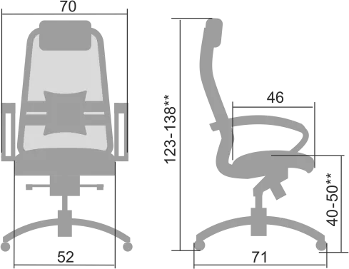 Эргономичное кресло SAMURAI S-1.04 MPES Белый лебедь