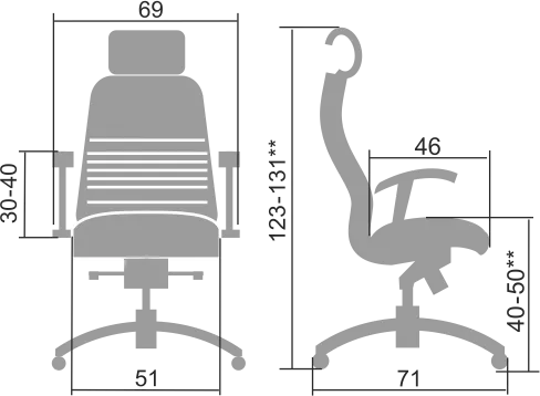 Кресло для руководителя SAMURAI KL-3.04 MPES бежевый