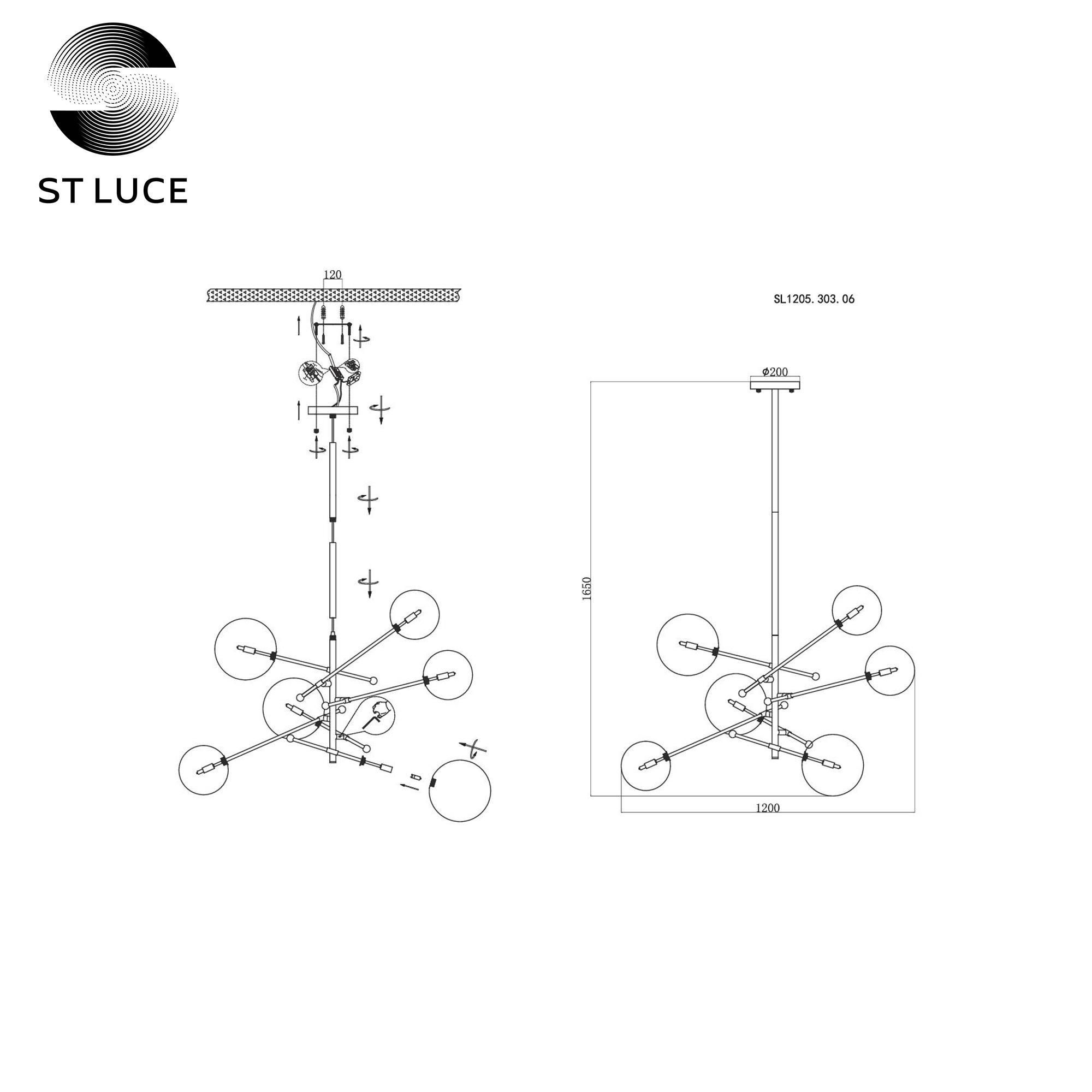 Люстра на штанге ST LUCE SANDRO SL1205.303.06