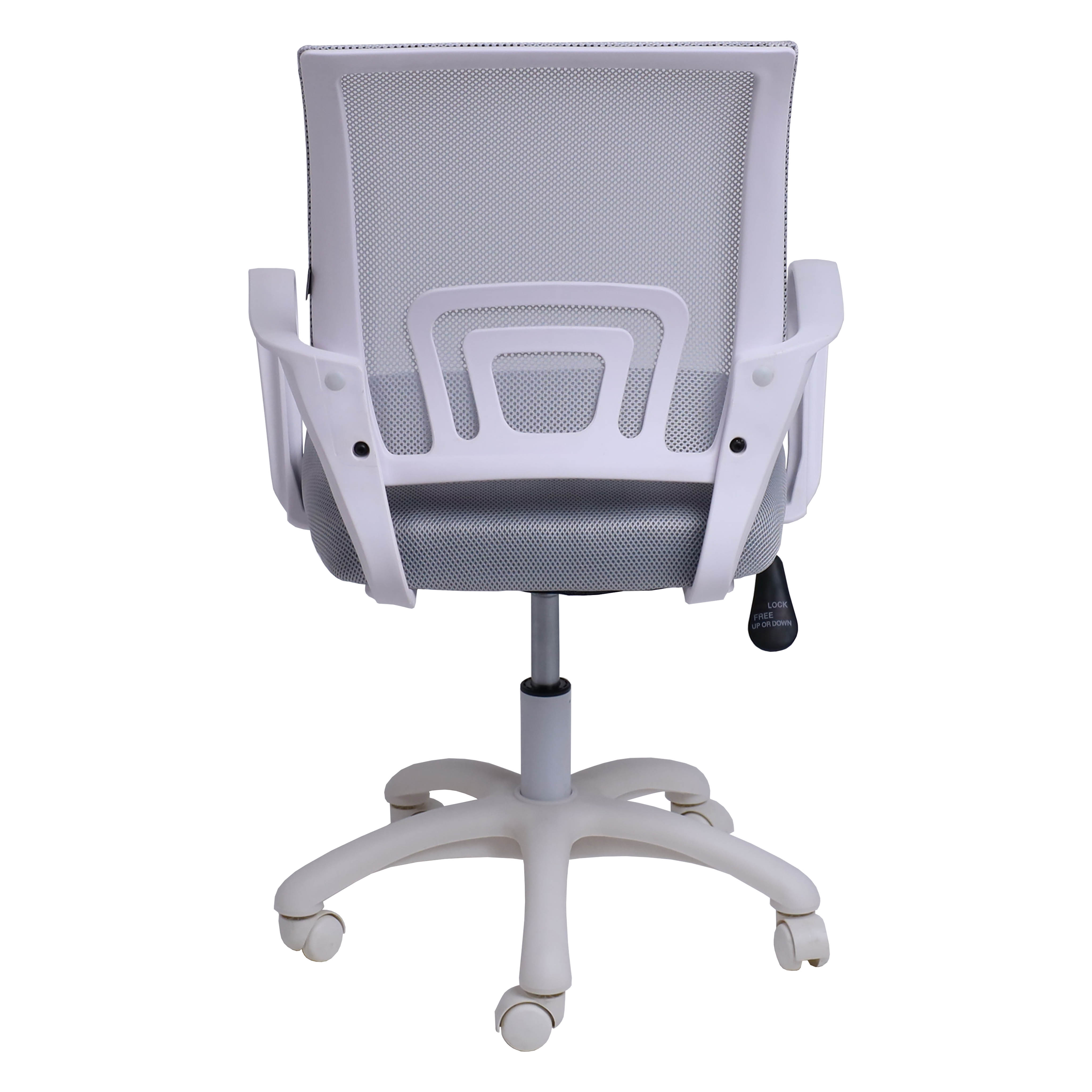 Кресло поворотное RICCI NEW белый каркас светло-серый 91966