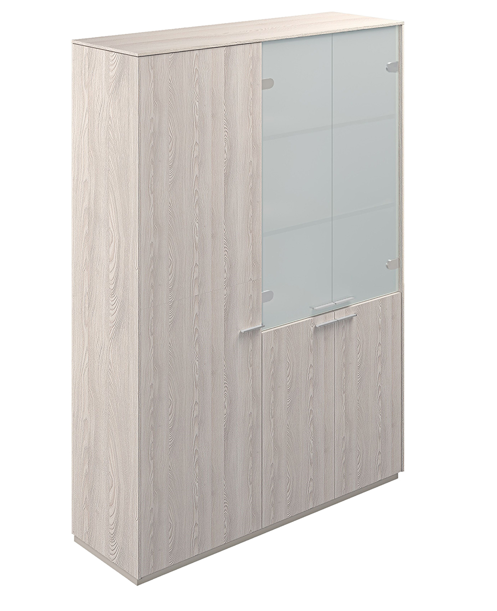 Шкаф для одежды+Шкаф высокий с матовым стеклом NORDEN Atlas YN NZ-0303+NZ-0341.YN.YN