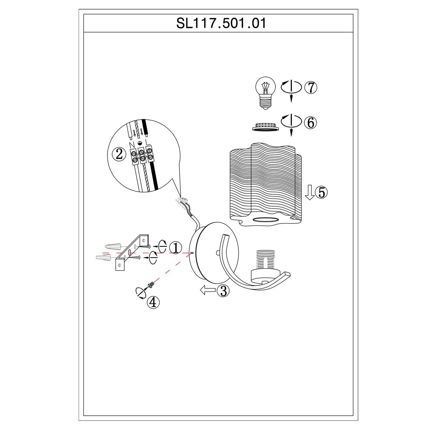 Бра настенное ST LUCE ONDE SL117.501.01