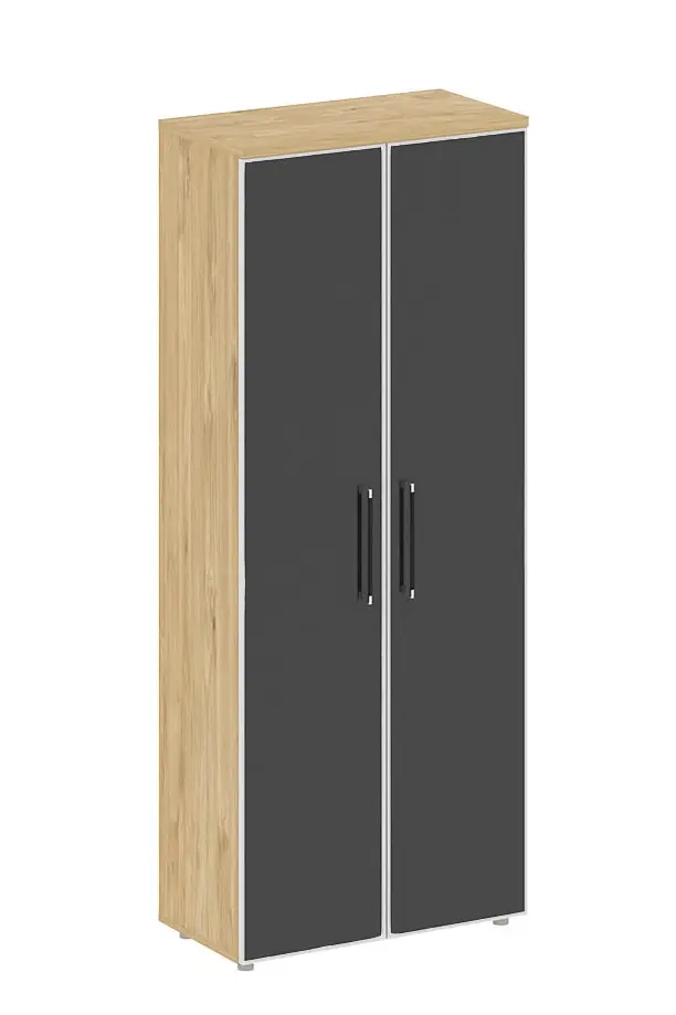 Шкаф высокий широкий ( 2 высоких фасада стекло лакобель черный в раме ) Riva SHIFT SK.ST-1.10R black