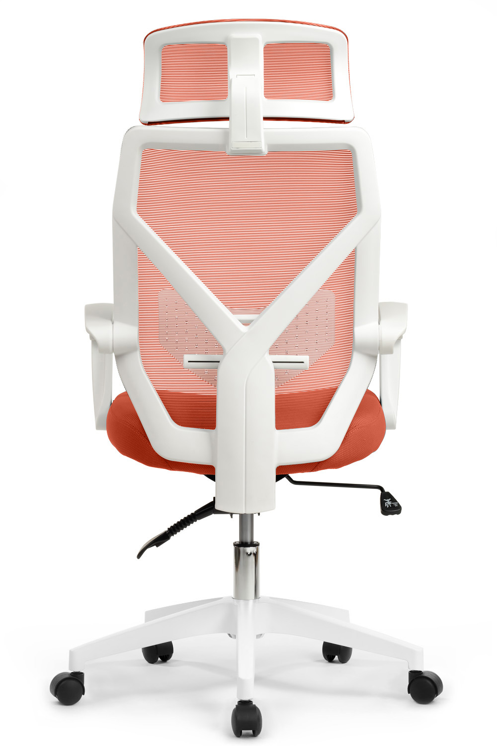 Кресло RIVA Chair OLIVER W-203AC белый пластик / оранжевый