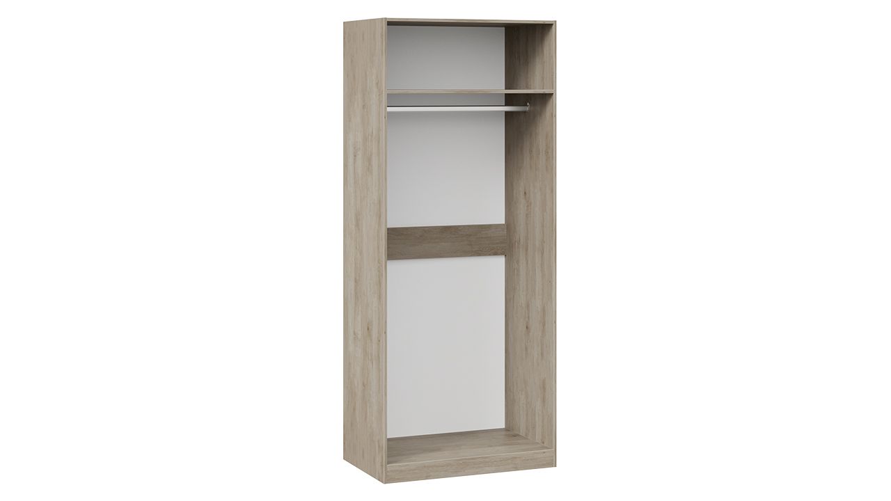 Шкаф для одежды с зеркальной дверью левый баттл рок серый глянец Эмбер СМ-348.07.005 L