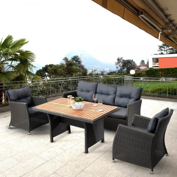 Комплект мебели из ротанга Afina Garden AFM-308G Brown-Grey Коричневый