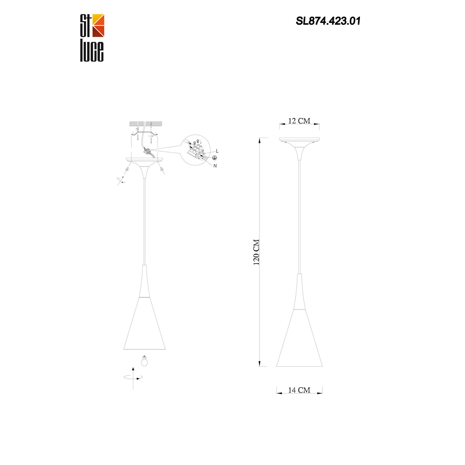 Подвесной светильник ST LUCE GOCCE SL874.423.01