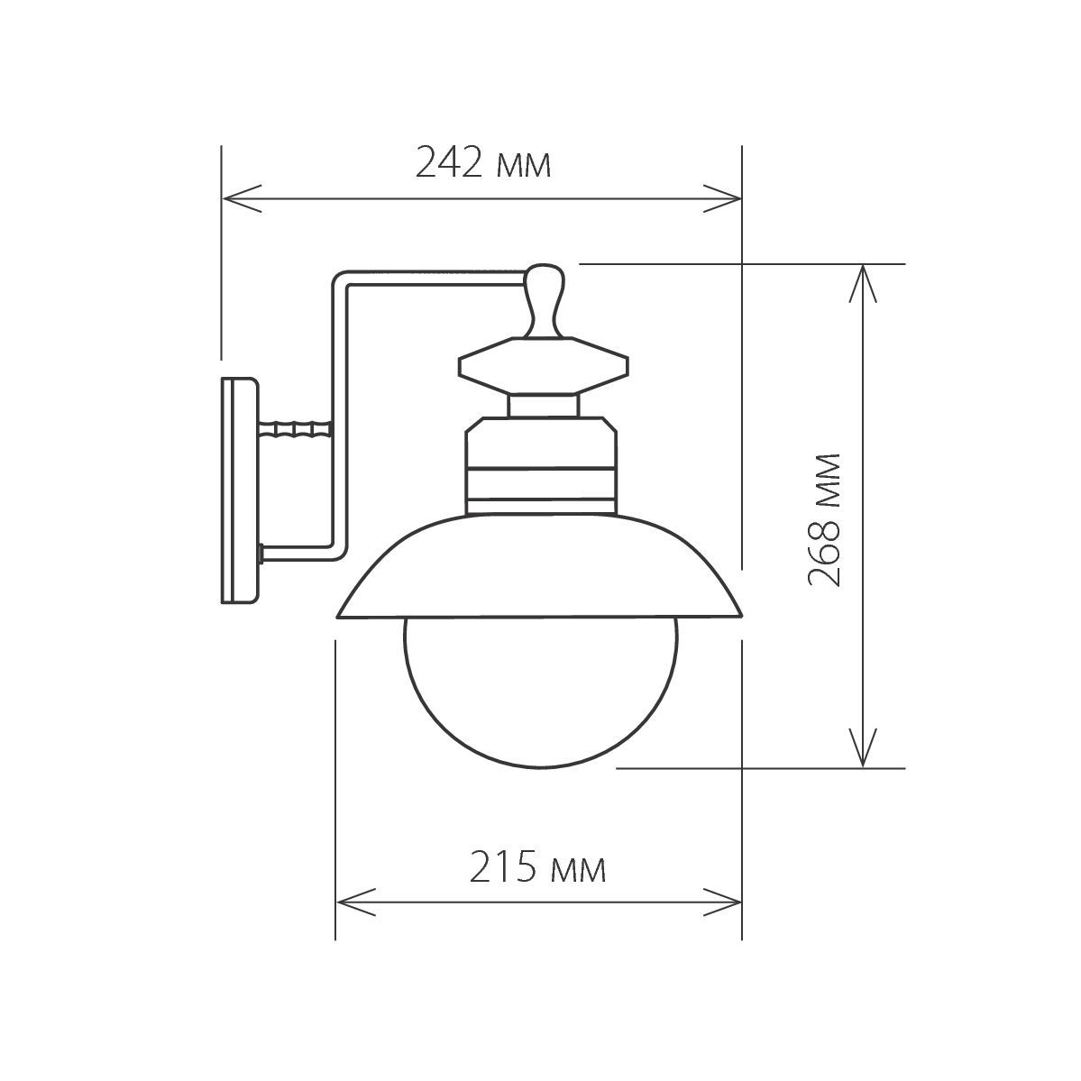 Уличный настенный светильник Elektrostandard Talli GL 3002D Брауни