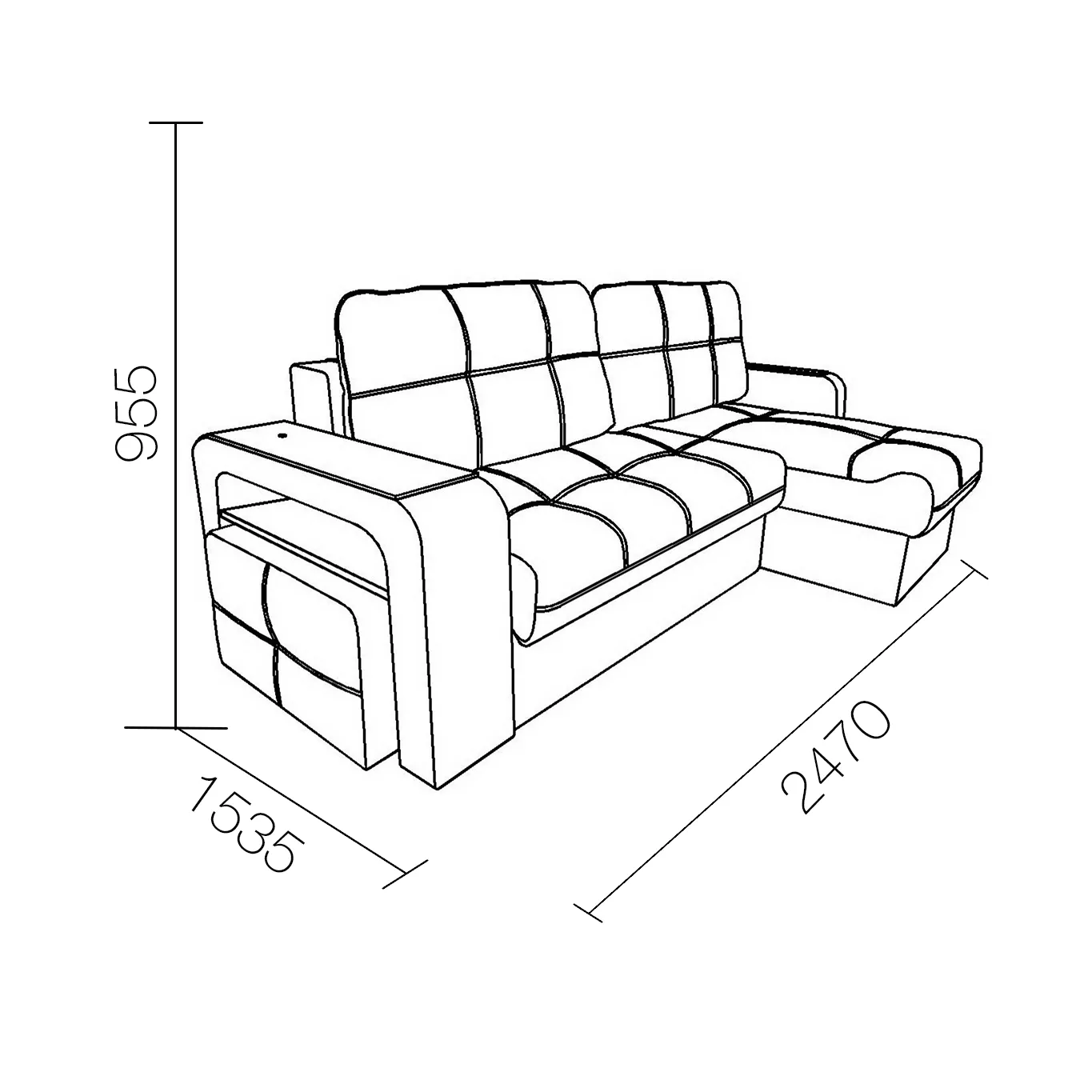 Угловой диван-кровать Smart Silva 4 Кашемир 890 левый