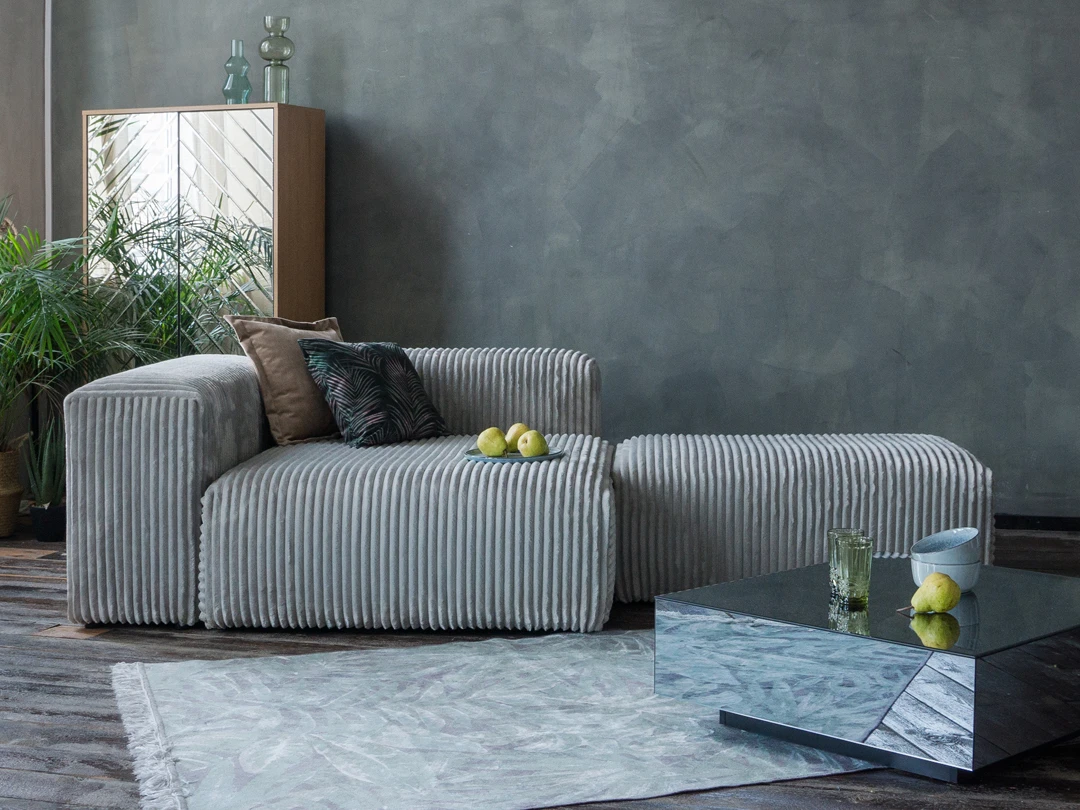Модульный диван Sorrento мех серый 635094