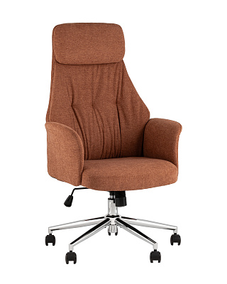 Кресло офисное TopChairs Neoma терракотовый ткань
