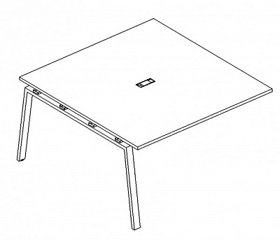 Секция стола для переговоров 160x124x75 на металлокаркасе TRE А4 3 133-1