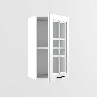 Шкаф навесной Белый Вегас В 400 стекло (h=720)