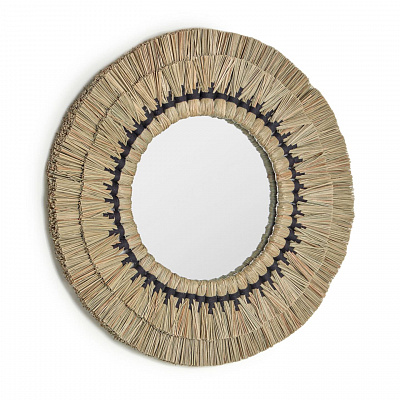 Круглое La Forma зеркало Akila из натуральных волокон 60 см