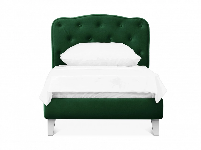 Кровать OgogoHome Candy зеленый / белые ножки 953312