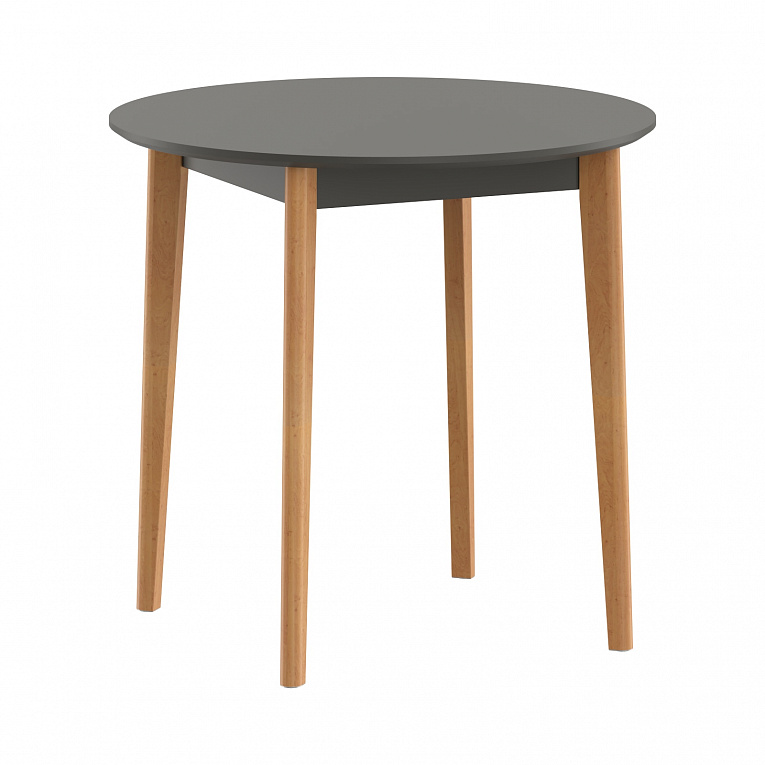 Круглый обеденный стол Skyland ЛЮККЕ (LYKKE) TR-80 800х750 Антрацит / Бук