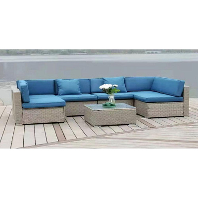Комплект мебели из ротанга YR822C Grey-Blue