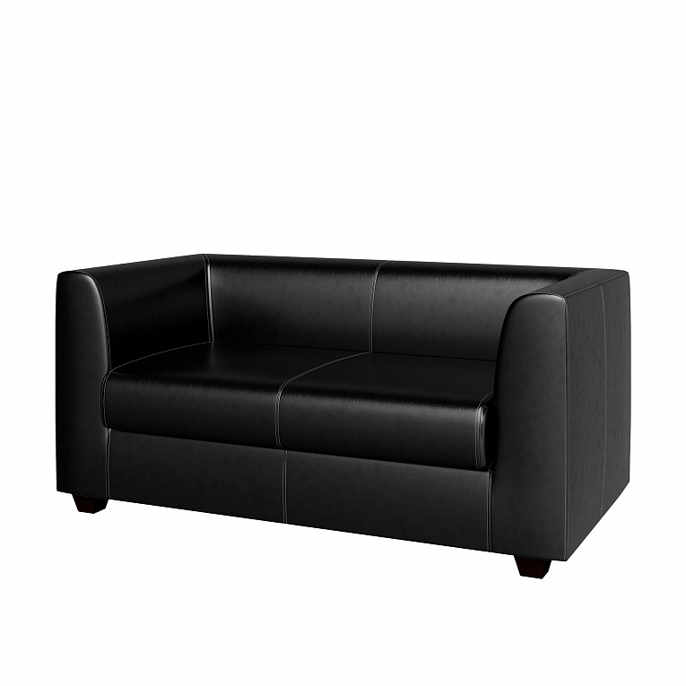 Двухместный диван Pointex Вествуд (Westwood) WWD37720001 черный экокожа