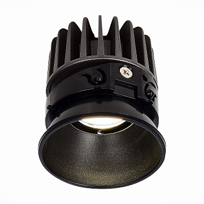LED модуль SMART Черный LED 1*12W 2700K-6500K 960Lm Ra90 36° IP20 D69xH85 220- St Luce SHIFT / ШИФТ ST850.408.12