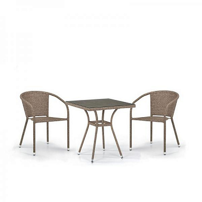 Комплект мебели из ротанга T282BNT/Y137C-W56 Light Brown 2Pcs