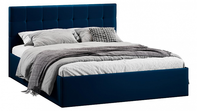 Кровать 160х200 с подъемным механизмом Джоли ТриЯ велюр Confetti Blue