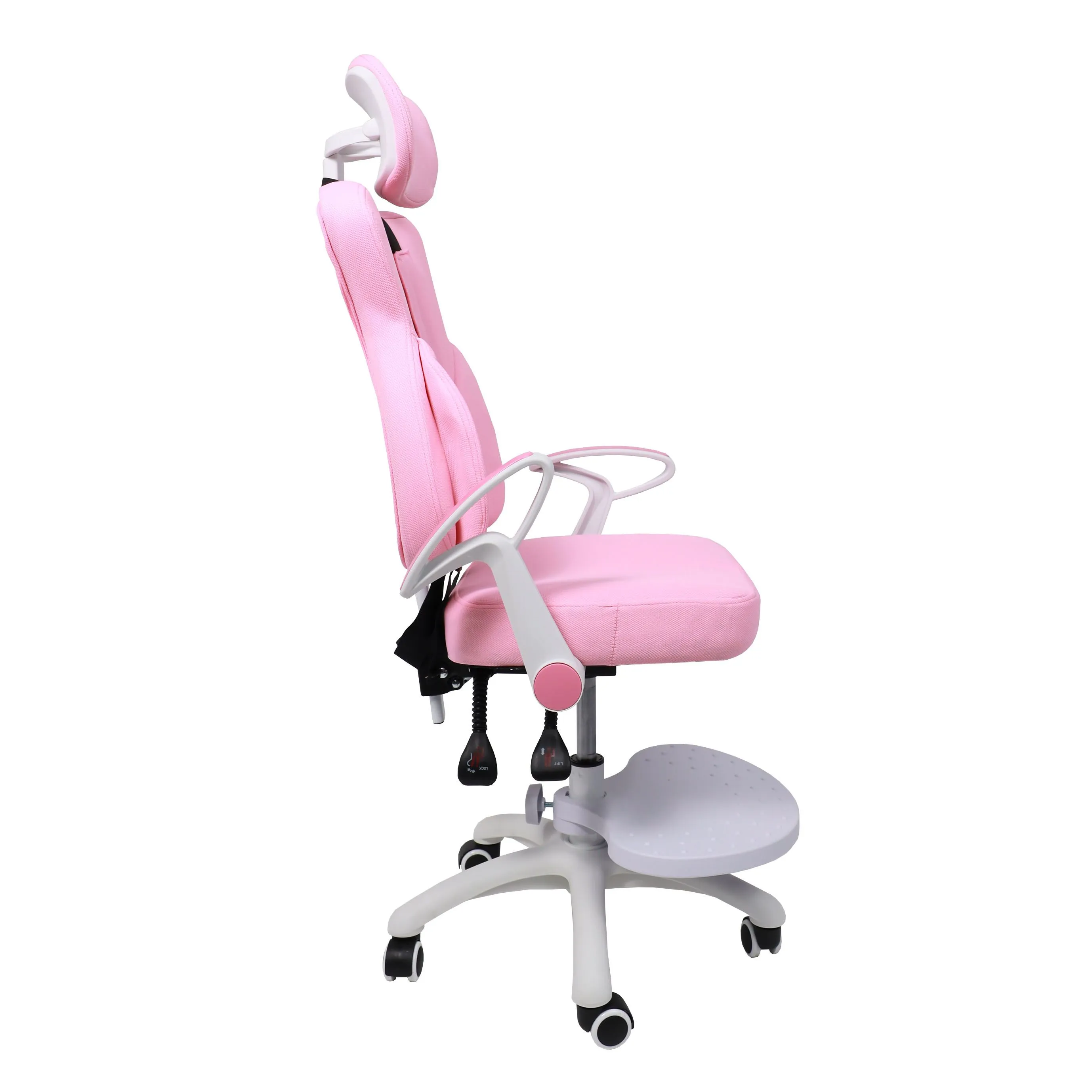 Кресло компьютерное детское LOLU ткань розовый 102542